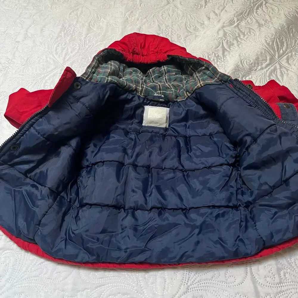 Vintage Healthtex Winter Corduroy Coat with Hood Size 18 months